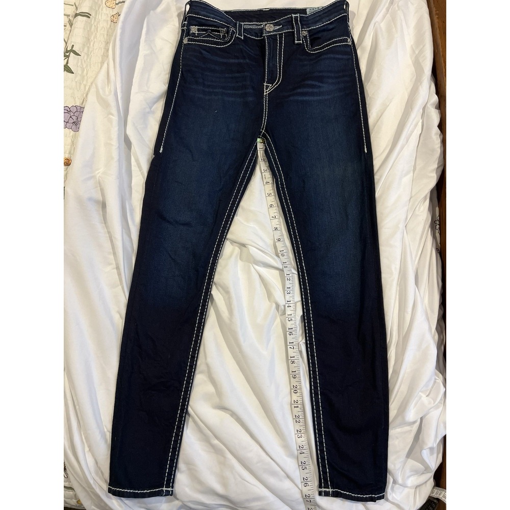 True Religion Dark Blue High Rise Jeans - Picture 1 of 13